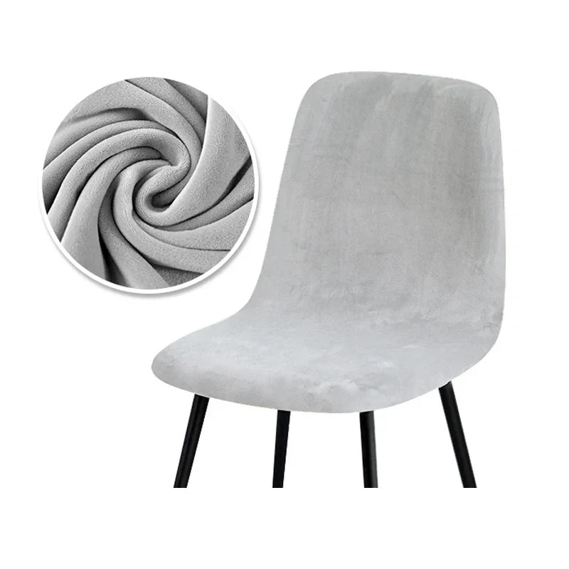 Housse de Chaise en Velours Extensible
