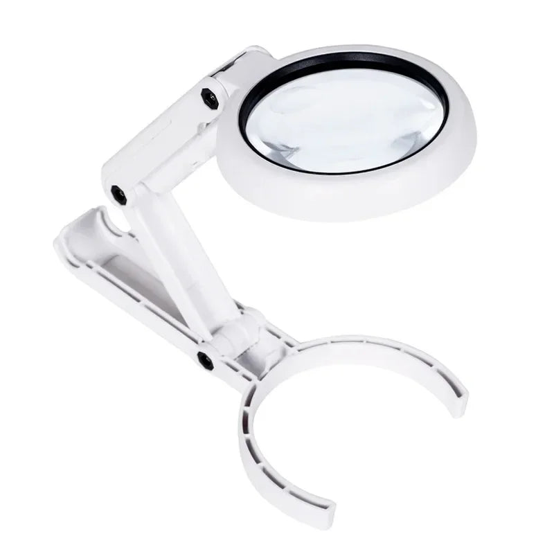 Loupe de lecture avec Pied & Lumière – 8 LEDs Blanches
