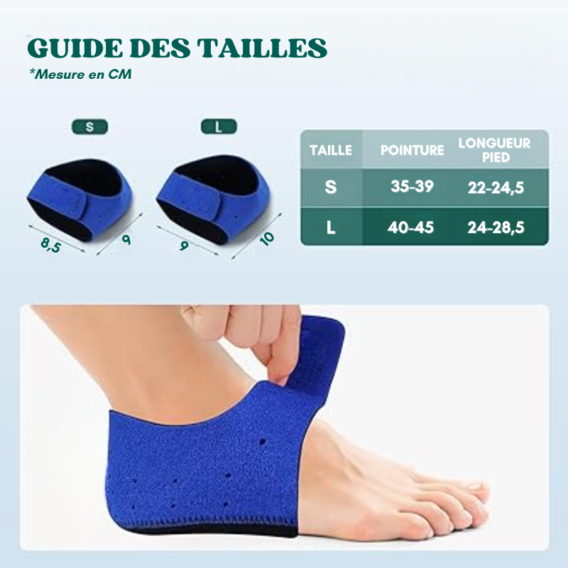 Semelles Protèges-Talons en silicone - Fasciite Plantaire