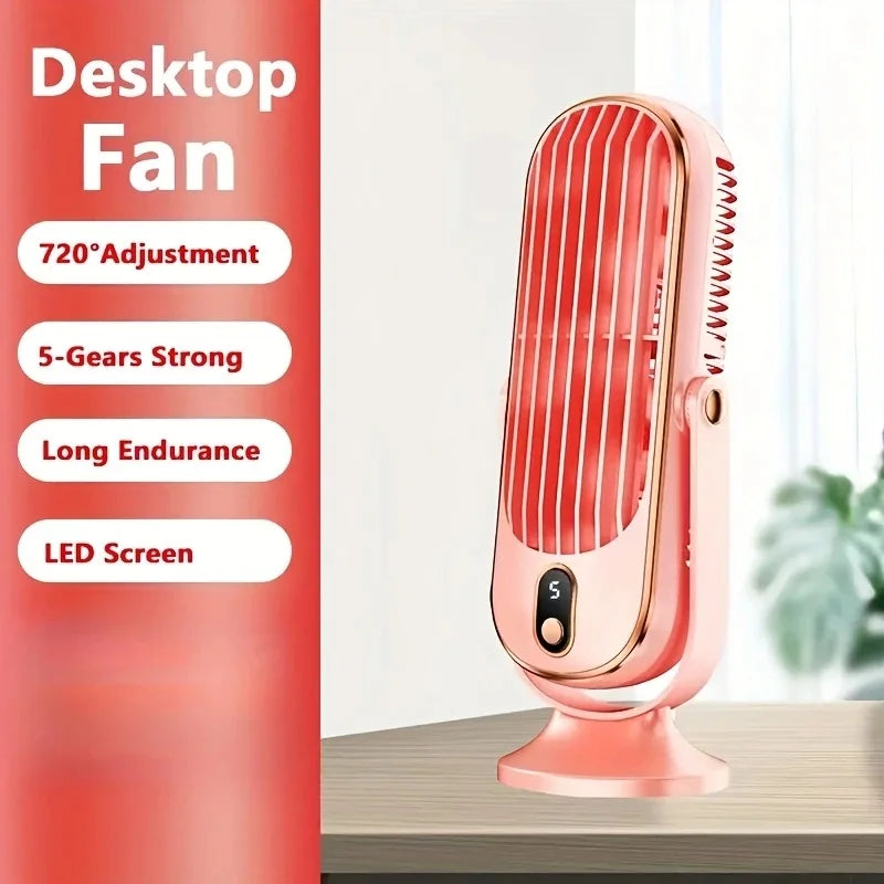 Ventilateur de bureau portable à double moteur — USB