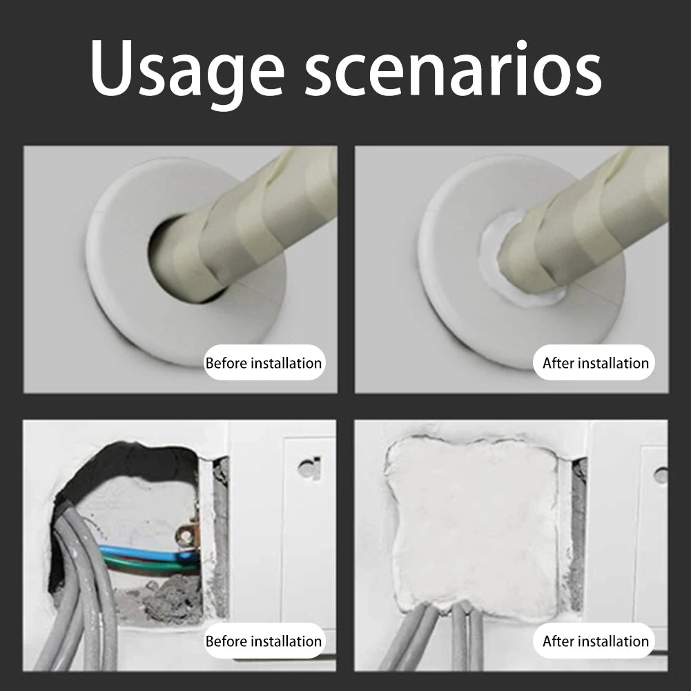 Lot de 10 Argile de Scellage Blanc Moulable et Étanche – Réparation de Trous, Joints et Conduits