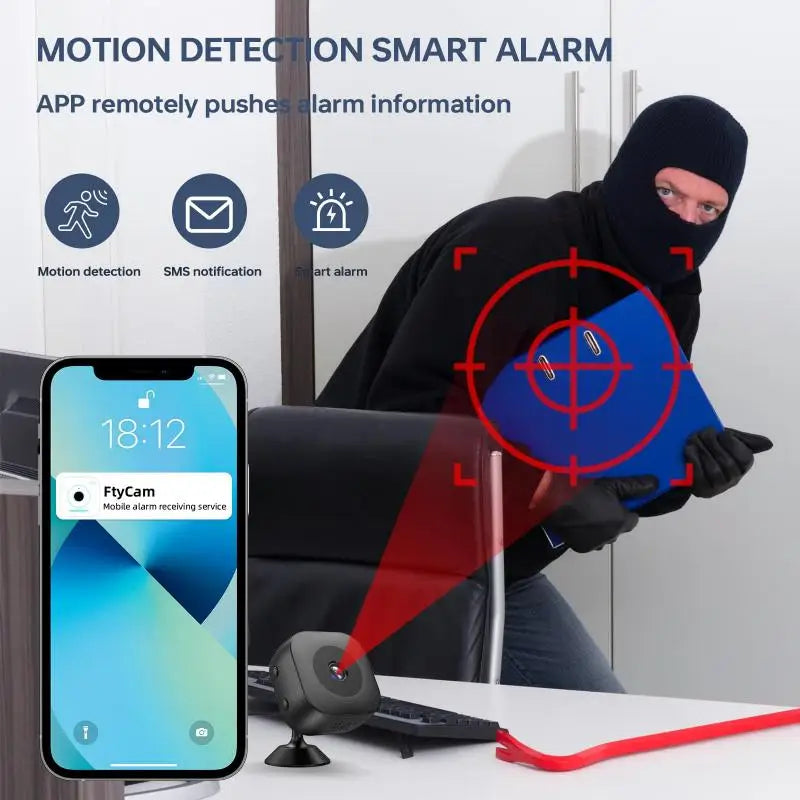 Mini Caméra Intelligente – Vision Nocturne & Détection