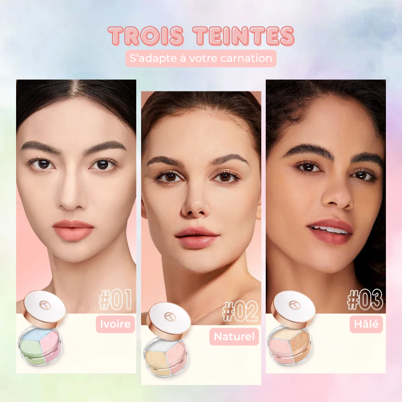 Poudre de Maquillage Correctrice Anti-rougeur
