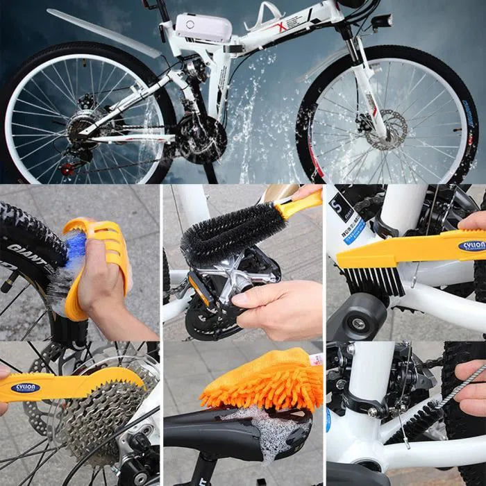 Kit de 9 pièces de nettoyage pour vélo