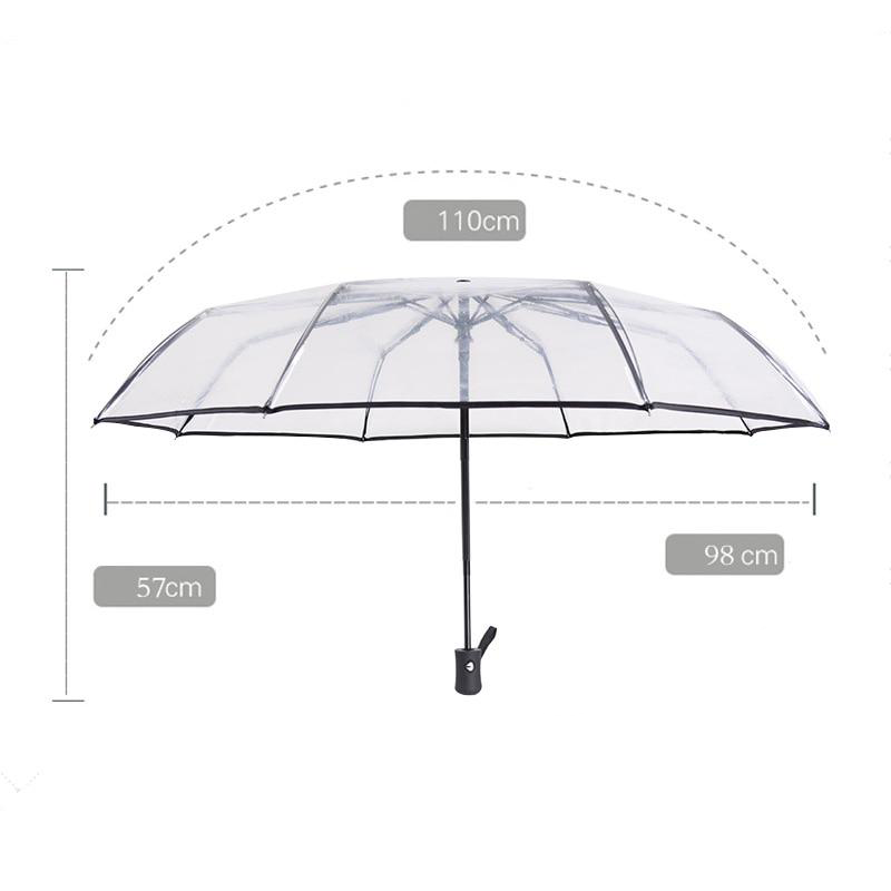 Parapluie de poche transparent